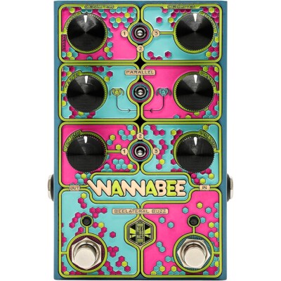 Beetronics FX Wannabee Beelateral Buzz Dual-Drive Effects Pedal Blue Anodized LN