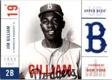 2001 Upper Deck Legends of New York #9 Jim Gilliam Near Mint