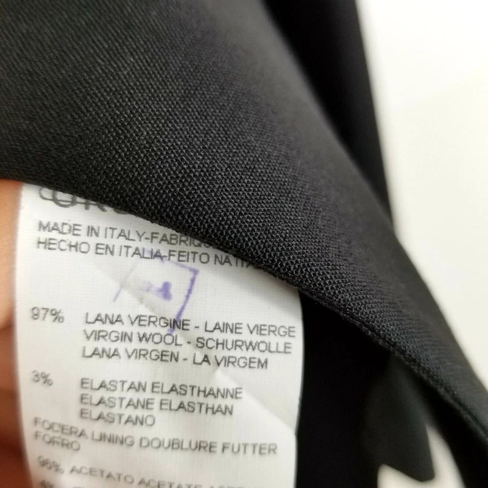 Женская куртка Giorgio Armani Le Collezioni из шерстяной смеси на кнопках черная 8 - Изображение 3 из 3