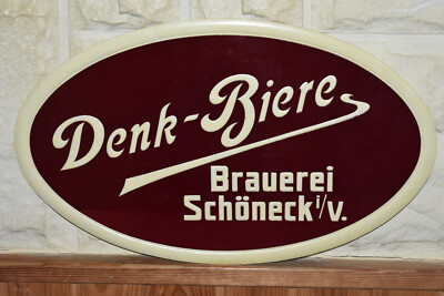 Old brewery sign 1950s GDR, memorial beers, brewery beers in Vogtland, original