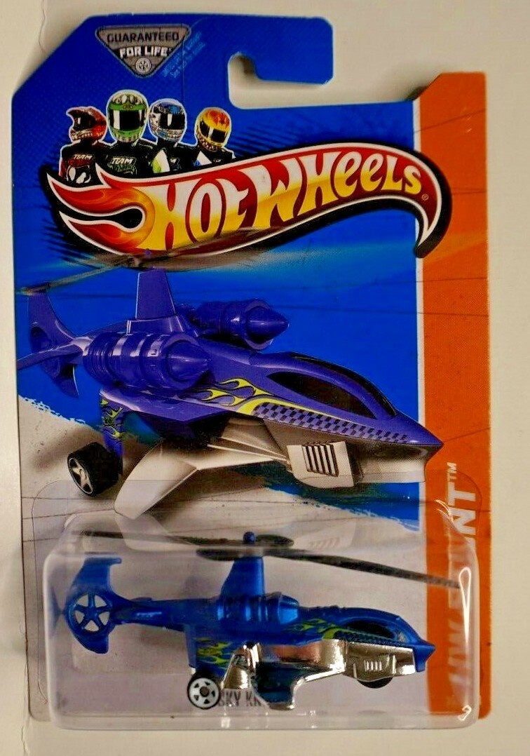 2013 Hot Wheels #76 HW Stunt-Stunt Circuit SKY KNIFE Blue/Chrome w/White MW 5 Sp