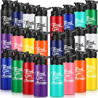 24 Pack Aluminum Water Bottle, 20Oz Employee Appreciation Gift Sport Water Bottl