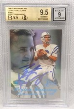 1998 Flair Showcase Legacy /100 Rookie Peyton Manning BGS 9.5 Auto Only 1 Signed