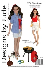 VDC Summer Picnic Doll Sewing Pattern for 16.5" RTB101 Body Dolls Grace Tonner