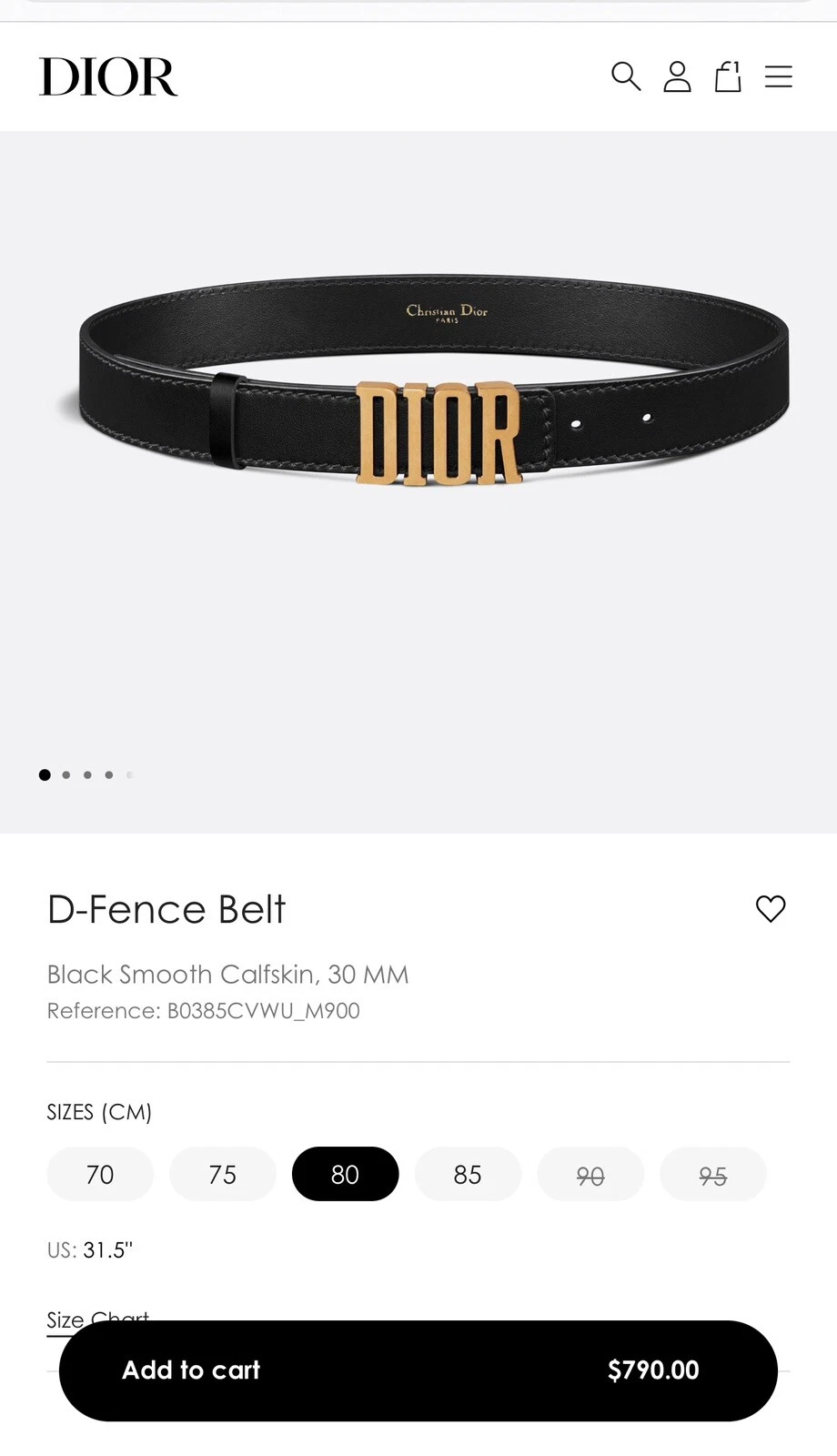 ceinture chrétienne dior femme