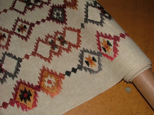 2 Metres iLiv Sante Fe Salsa Embroidered Fabric Curtain Upholstery Cushion - Picture 7 of 11