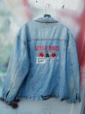 Vintage GnR Guns and Roses Denim trucker jacket xl