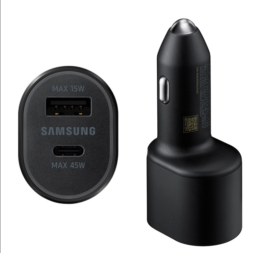 Samsung 45W Dual Port Super Fast Charging Car Charger &TypeCSamsung