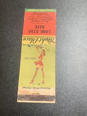 Vintage Girlie Matchbook  Lone Star Cafe - AO Archie  Chattanooga, Tennessee