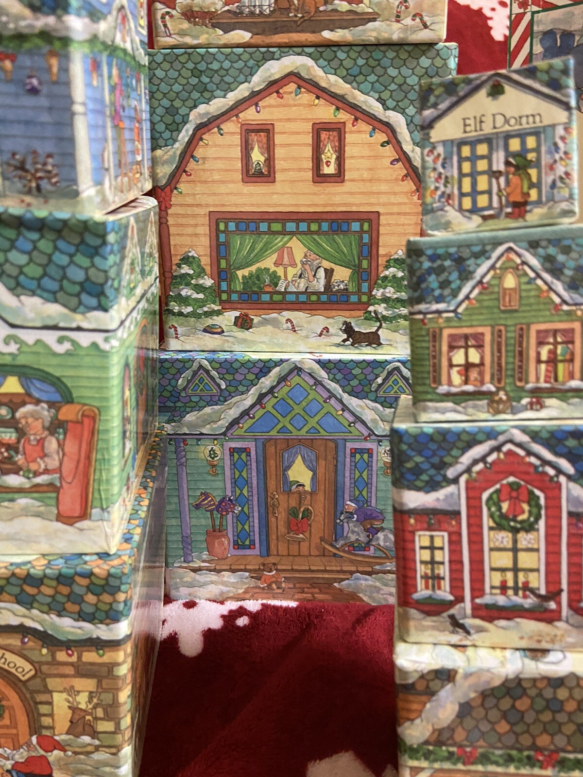 2005 WJ Fantasy Santa’s Village Nesting Blocks Sold By Nordstrom