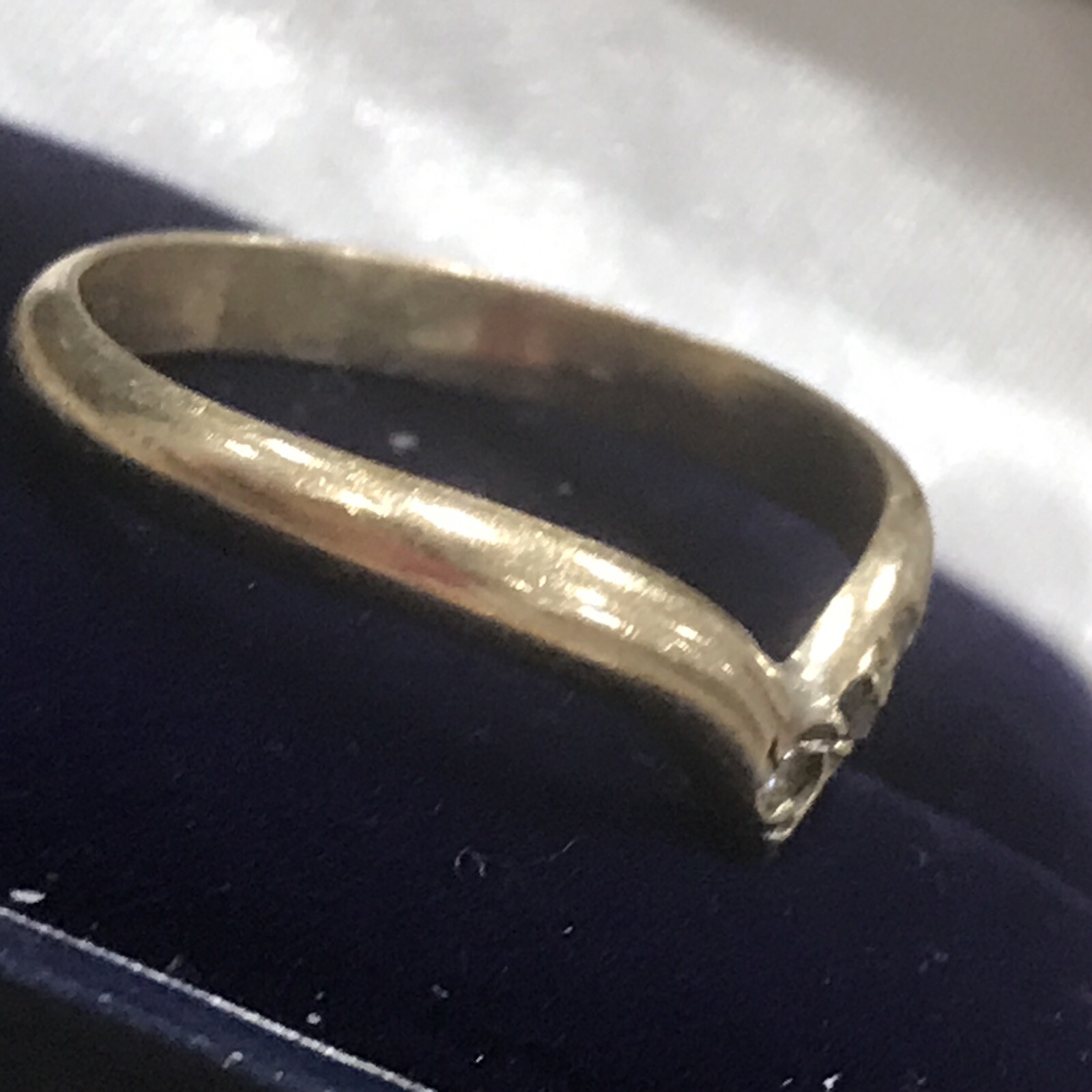 Vintage Solid Silver Rolled Gold Ring Set with ti… - image 7