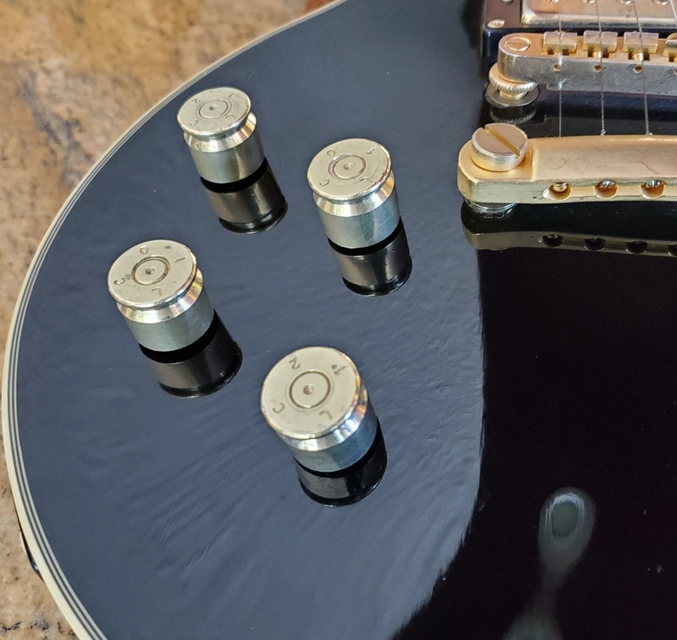 Volume and Tone Guitar Knobs Made of Recycled 50 BMC Caliber Brass - Image 3 of 4