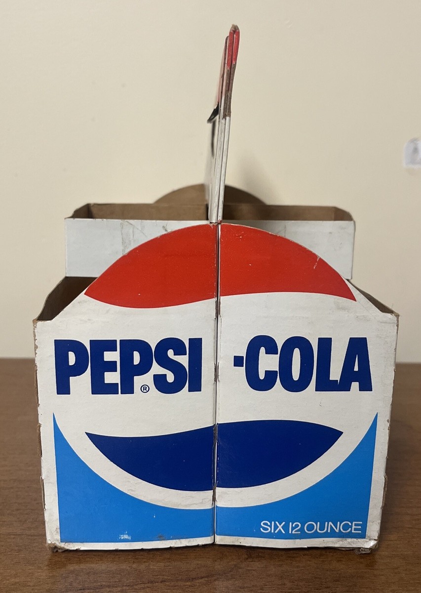Vintage Advertising Pepsi Cardboard 6 Pack 10 Ounce Bottle Holder