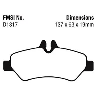 Pastillas de freno EBC Greenstuff serie 6000 para Mercedes-Benz Sprinter 2500 10-17 Foto 3 de 4