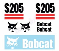 Bobcat S205 Skid Steer Set Vinyl Decal Sticker - Aftermarket Bobcat S205 Skid Steer Set Vinyl Decal Sticker - Aftermarket