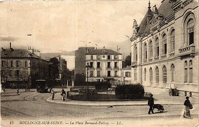 CPA BOULOGNE-sur-SEINE La Place Bernard Palissy (413343)