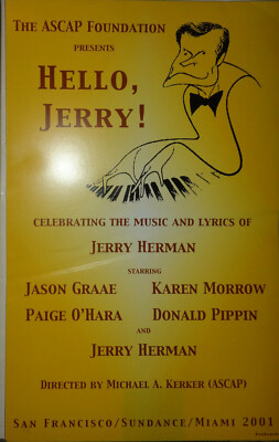 ASCAP FOUNDATION Präsentiert ''Hello Jerry'' (Herman) ~ Fensterkarte Poster 2001