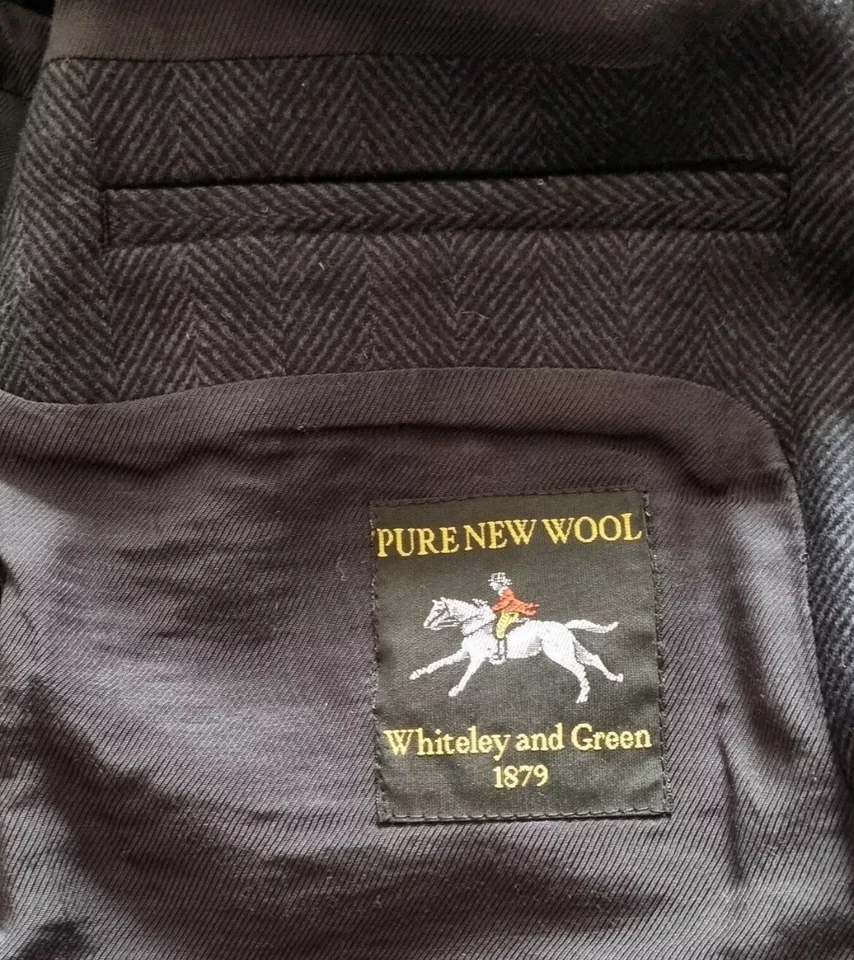 APC A.P.C. MENS BOMBER JACKET IN NAVY BLACK WOOL HERRINGBONE Size M/L - Image 4 of 4