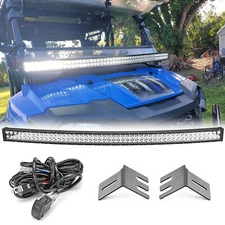WEISEN 50" Curved LED Light Bar A Pillar Bracket Wire Kit For Honda Pioneer 1000