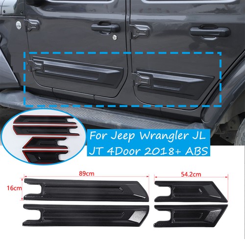 For Jeep Wrangler Jl Jt Side Door Body Molding Anti Scratch Guard Cover 18 4dr Ebay