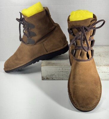   UGG  Elvi  Ankle Boots Suede Brown Women s Sz US 10 ~ S/N 1017534