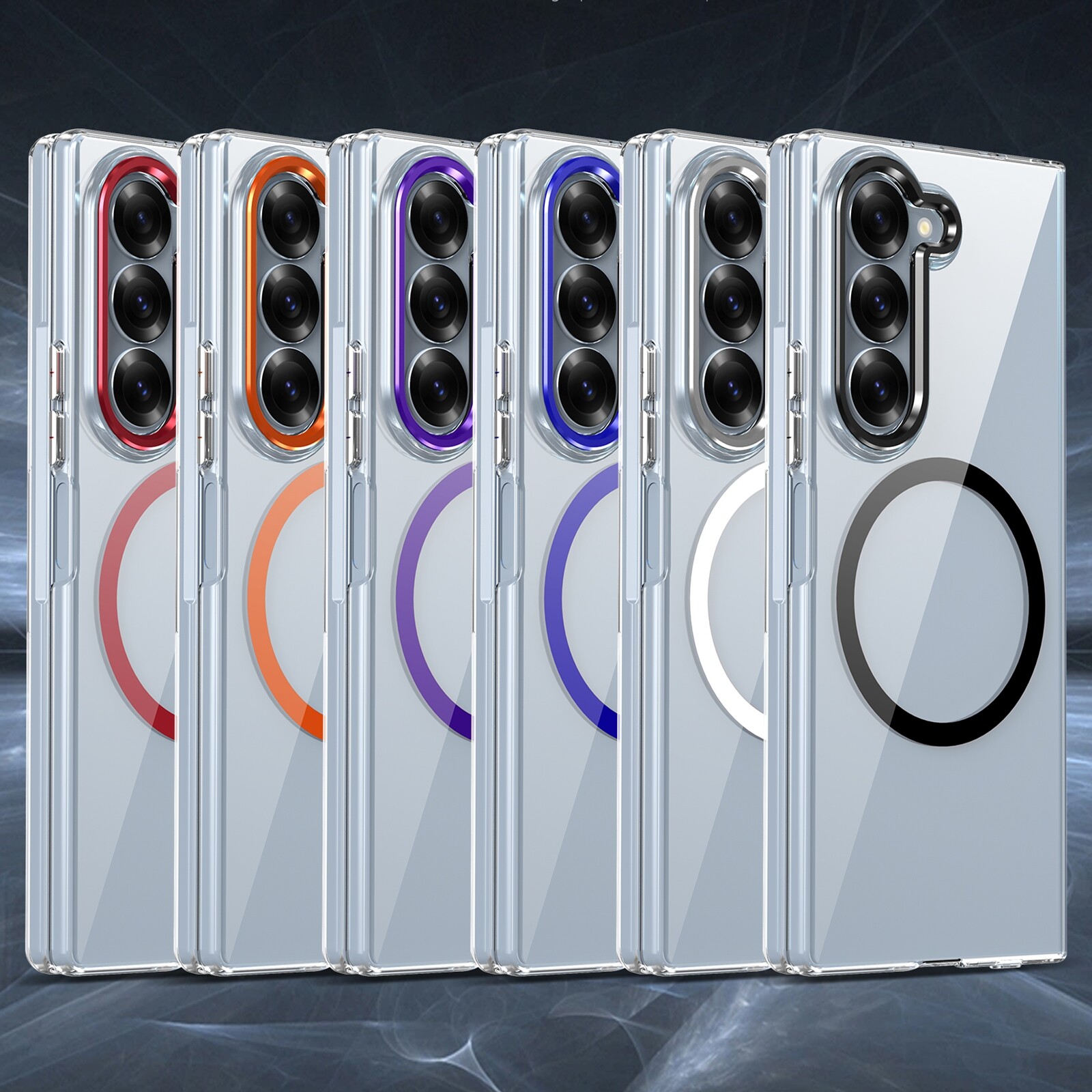 For Samsung Galaxy Z Fold 6 5 4 3Magnetic Hard PC Case Built-in Screen Protector-image