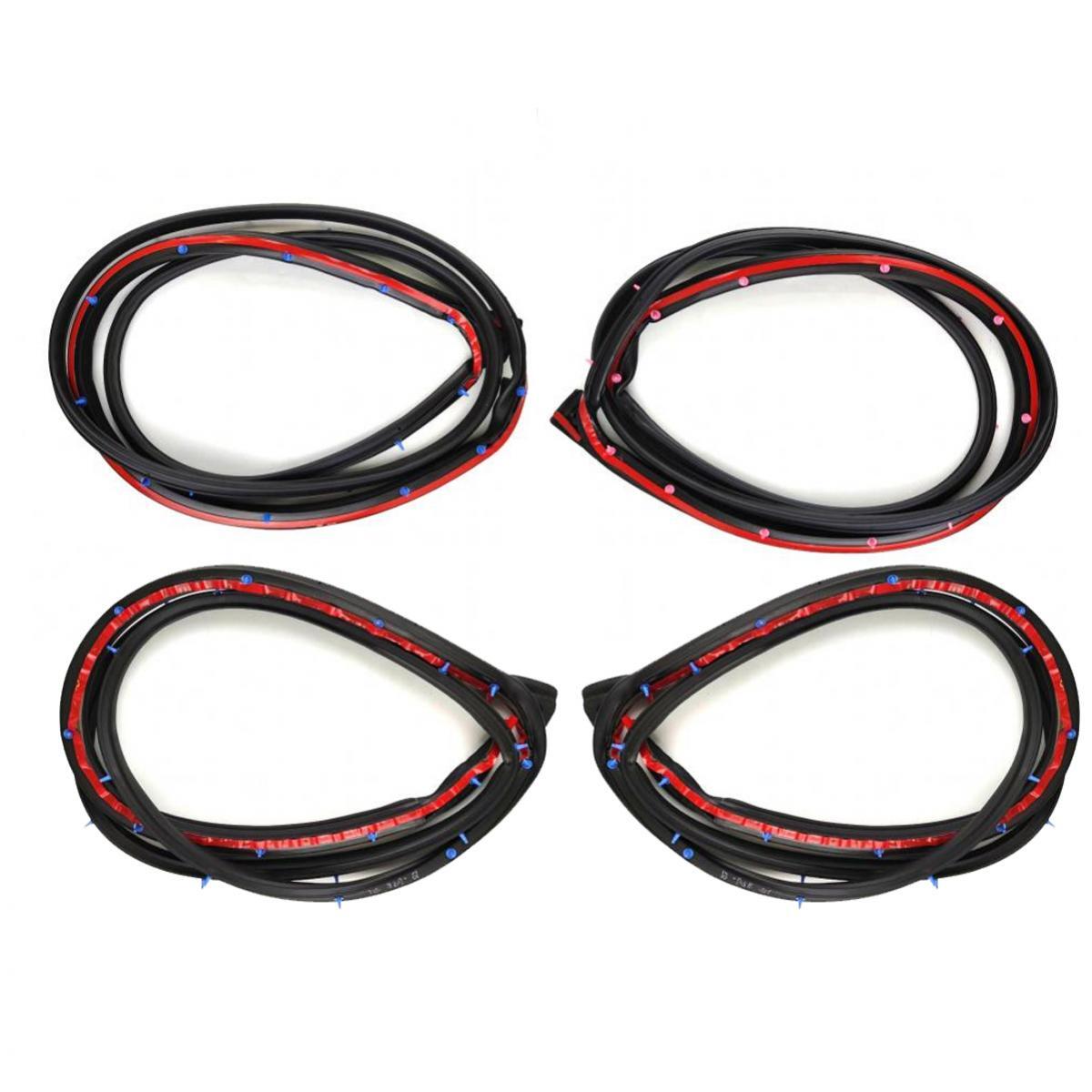 For Toyota Vios NCP41 NCP42 4D Sedan 2003-06 Door Rubber Weatherstrip Set 4 Z09