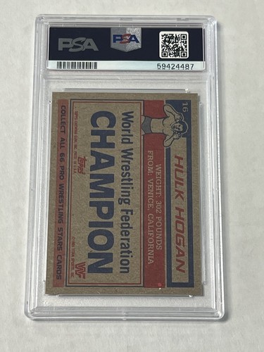 1985 Topps WWF Hulk Hogan #1 PSA 8 RC wrestling card - 第 2/2 張圖片