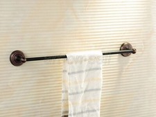 Oil Rubbed Bronze Single Rail Bar Wall Mounted Bathroom Towel Rack Holder aba126