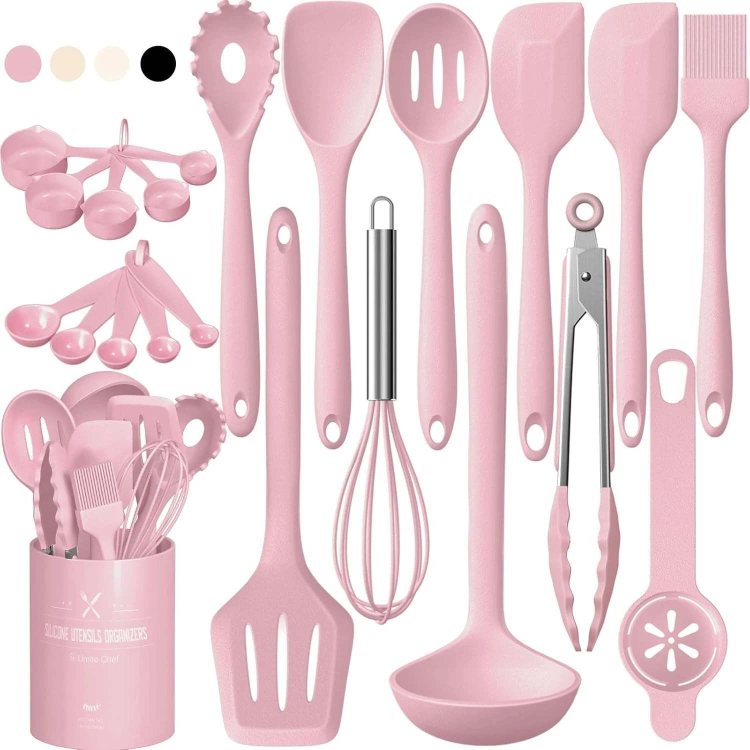 22Pcs Silicone Cooking Utensils Set Heat Resistant with Holder Dishwasher Safe