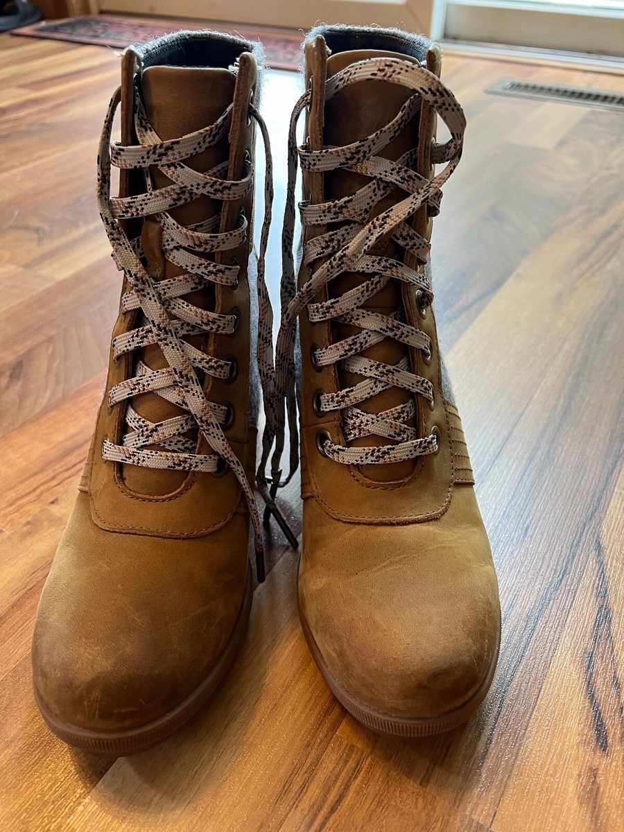 sorel lexie tobacco Sorel Women's Boots Wedge Brown Wool Felt Lace Up Sz8 so you can focus less on each step and more on making a statement. SOREL Joan of Arctic Wedge