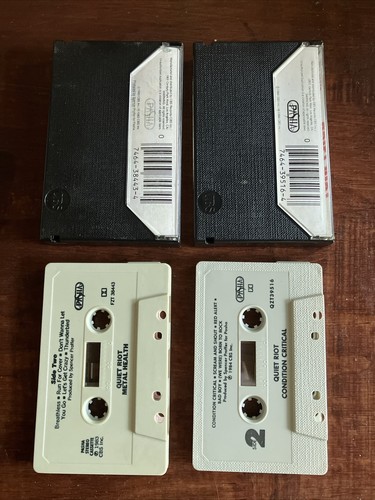 1983 Quiet Riot Mental Health And Condition Critical Cassette Lot Heavy Metal - Imagen 2 de 2