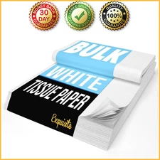 120-SHEETS WHITE TISSUE PAPER 20 x 30 BULK Packing Moving Gift Wrapping Paper