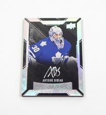 2015-16 UD Black Lustrous Antoine Bibeau RC #53 Rookie On Card Auto #'d /299. rookie card picture
