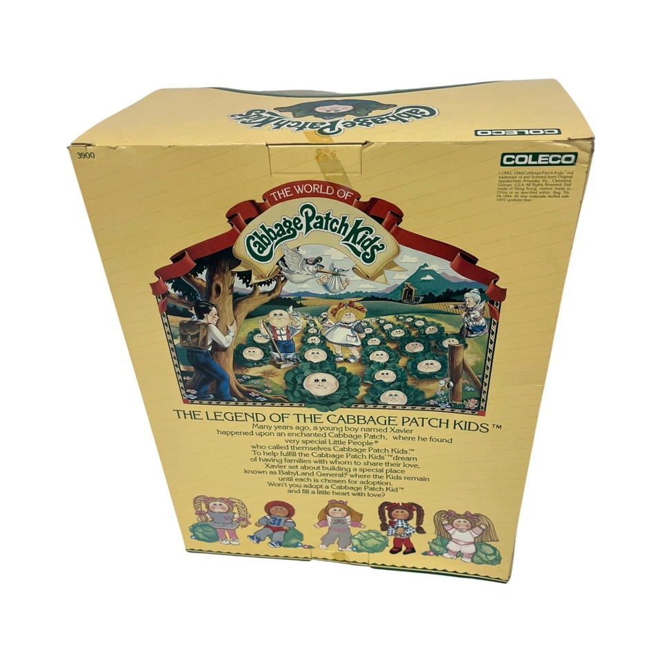 Boneca infantil vintage 1984 Coleco Cabbage Patch roupa amarela cabelo loiro #3900 - Imagem 2 de 4