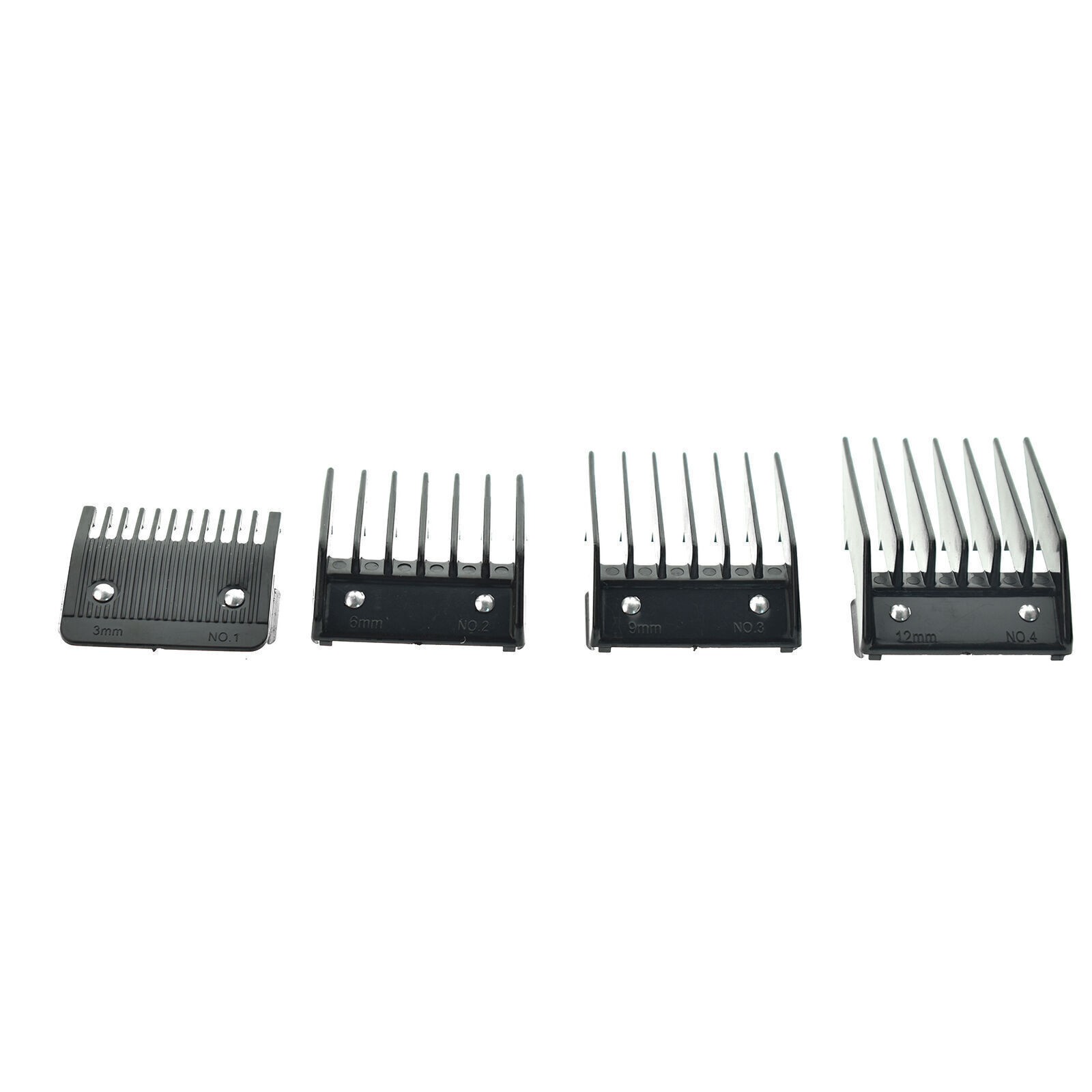 4pcs Metal backed Clipper Attachment Combs Set for Wahl Cutting Guide Comb New