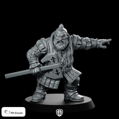 Dwarf Bori Van Gilden Axe Miniature Viking Warrior