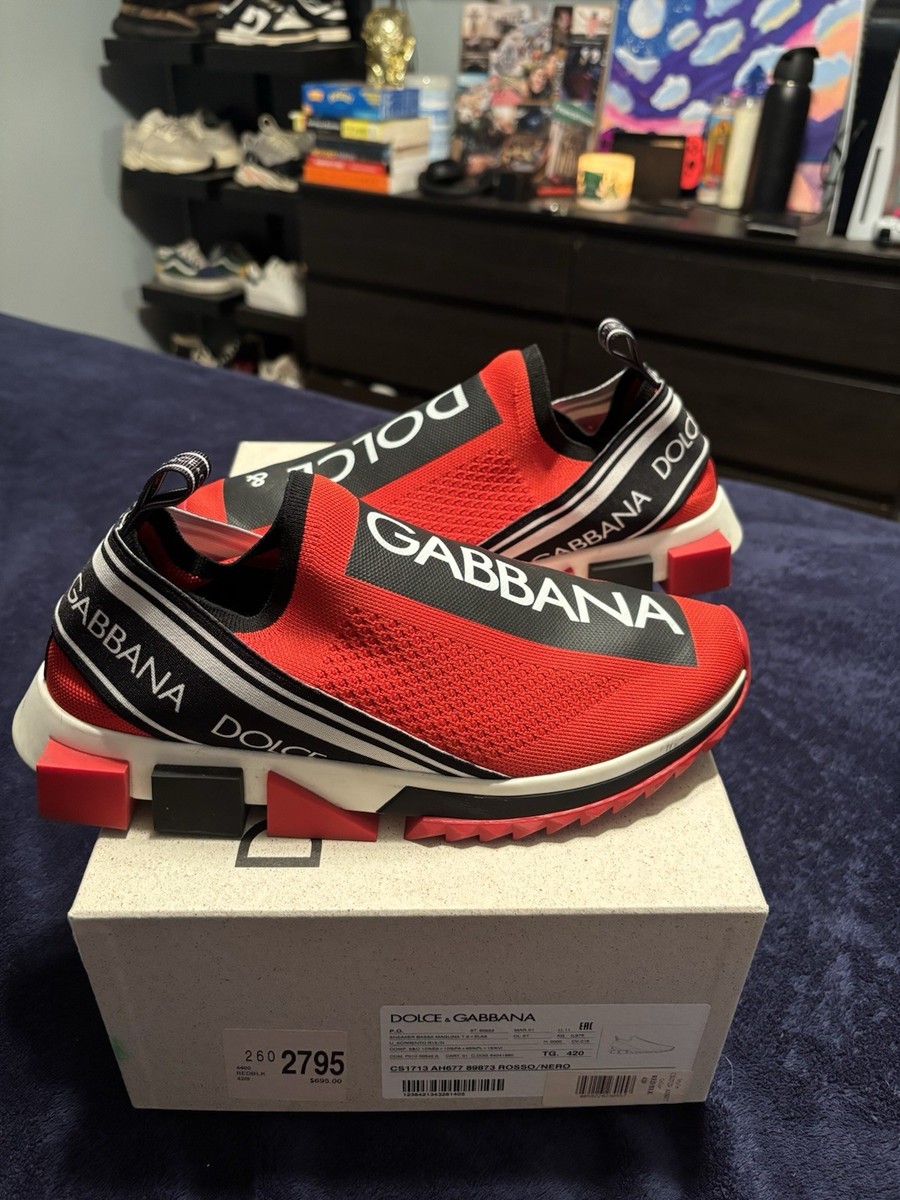 Dolce Gabbana Sorrento Men's Red Sneakers