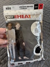 32 Degrees Kids Long Sleeve med 8/10 Legging Base Layer Set Thermal Black