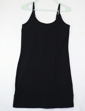Old Navy Dress Womens XL Black Ribbed Bodycon Tank Midi Adjustable Straps