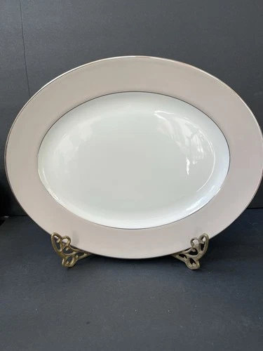 Lenox Ivory Frost with Platinum Trim Serving Platers