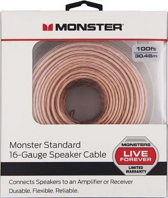 Standard Clear Coat Speaker Cable 100 Feet Direct Connection Bare Wire