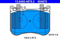 Bremsscheiben-BremsbeläGe-Kit ATE 13.0460-4870.2 MERCEDES-BENZ 000 420 44 04