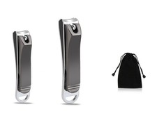 EWANTO 2er Nagelknipser - Set Nagelschneider für Finger und Zehnnägel