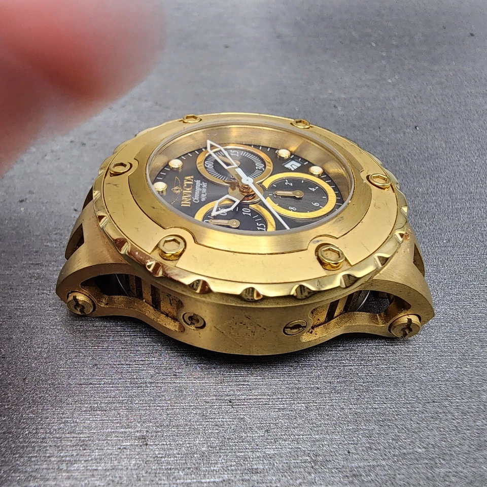 Invicta Subaqua хронограф часы женщин 40 мм черный циферблат золотистый Дата новый браслет - Изображение 4 из 4