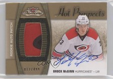 2015 Upper Deck Fleer Showcase Hot Prospects 12/499 Brock McGinn Patch Auto 0m8e