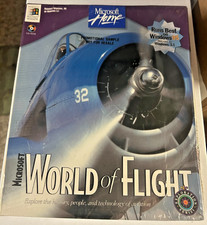 Microsoft World of Flight PC Vintage CD-ROM 1995 Flight Simulator Promotional