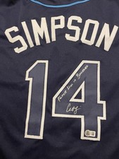 Chandler Simpson Signed Jersey Tampa Bay Rays Autographed Auto Beckett 