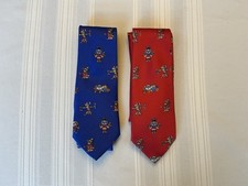 Two CITICORP Latin American Group Exclusive 100% Silk Ties HAND MADE ITALY EUC