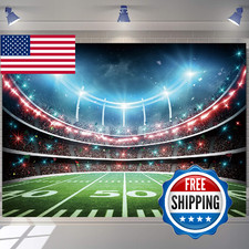 Football Field Backdrop Sports Stadium Auditorium Light Photography Background F